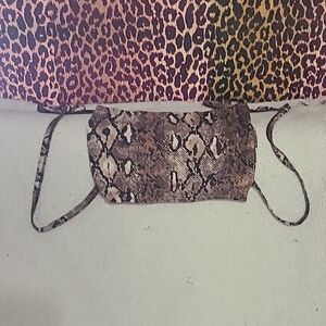 Snake print tube top.